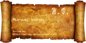 Murvay Veron névjegykártya